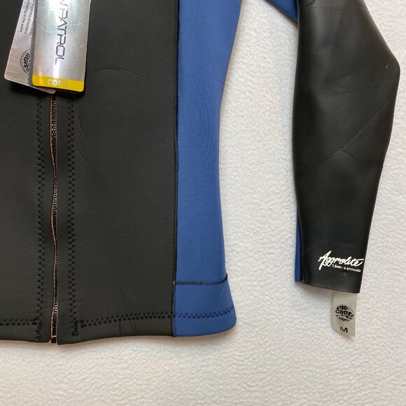 Rip Curl Wetsuit Top Mens M Blue Aggrolite E5 Neoprene Jacket - Picture 3 of 11